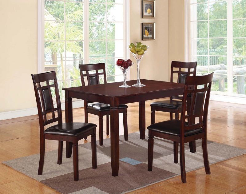 Minyou 5-Pcs Dining Set in Cherry Finish