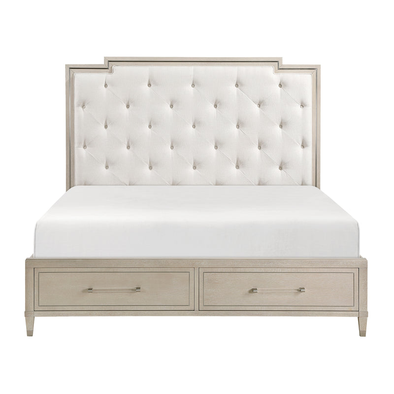 Genoa-(3) Queen Platform Bed with Footboard Storage image