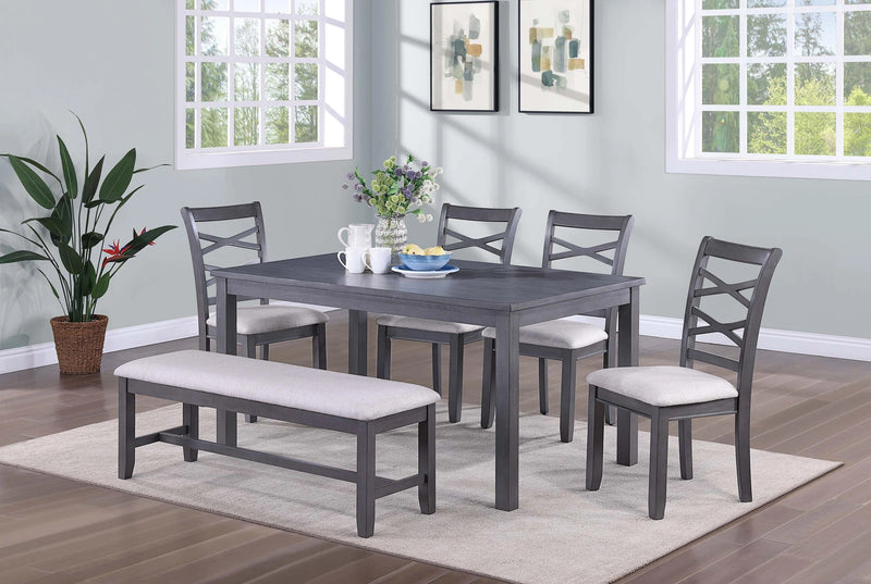 Ysheng 6-Pcs Dining Set in Grey