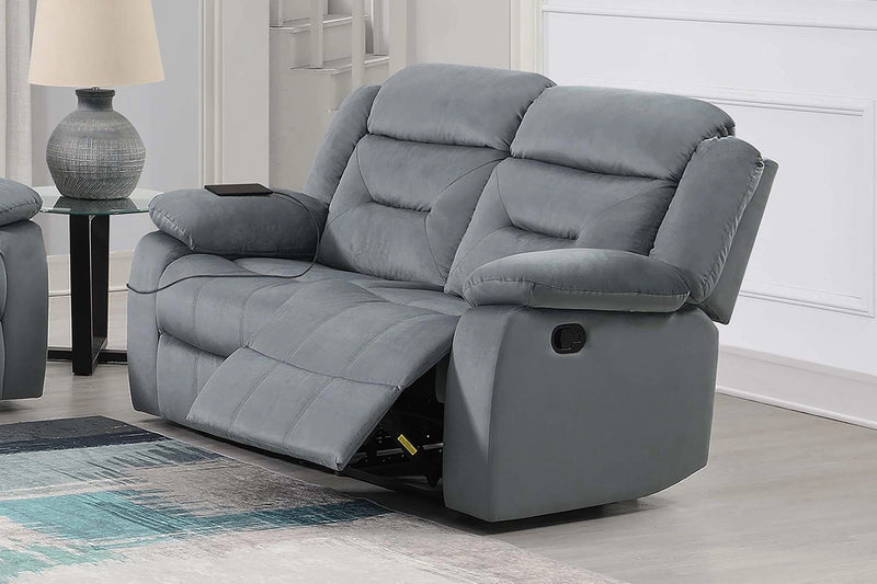 Taiyus Recliner Loveseat in Dark Gray