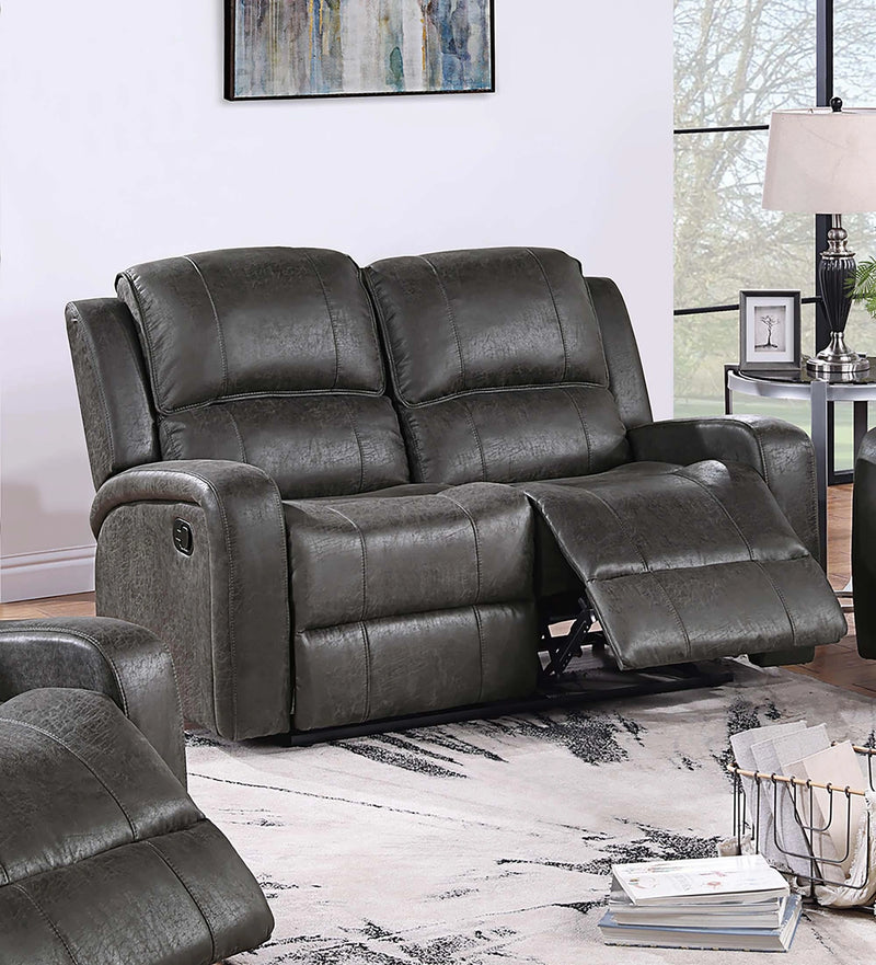Bstfur Recliner Loveseat in Smoke