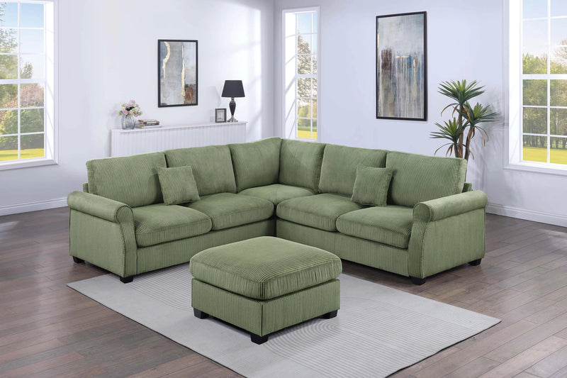 Haoind 4-Pcs Sectional Sofa in Sage