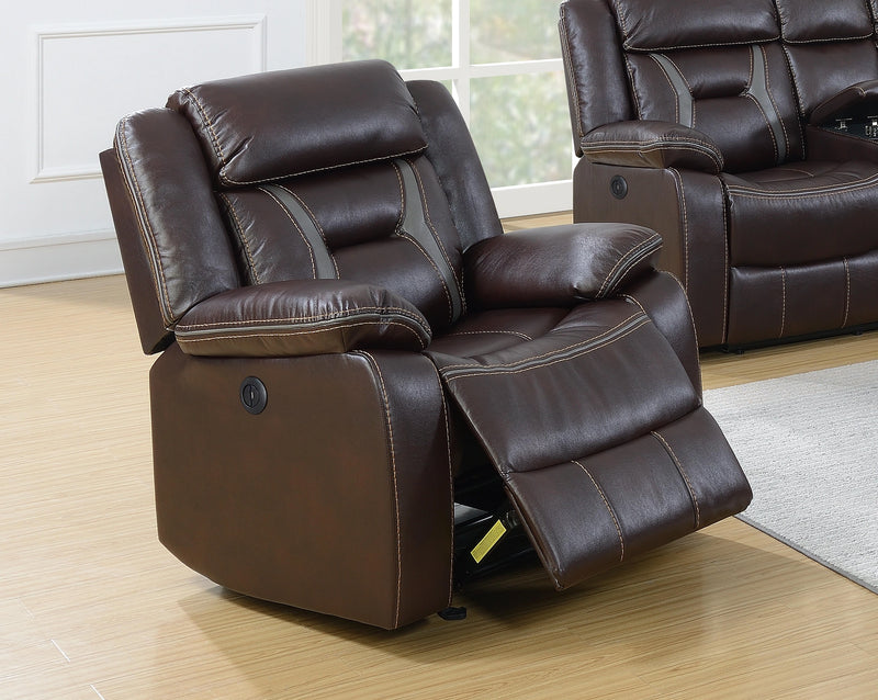 Uefurn Power Glider Recliner in Dark Brown