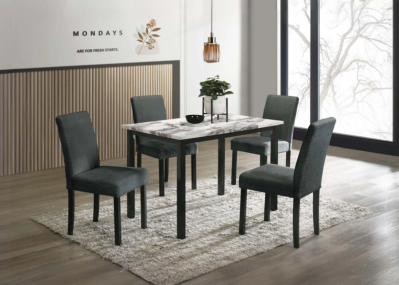 Liihfd 5-Pcs Dining Set in Black