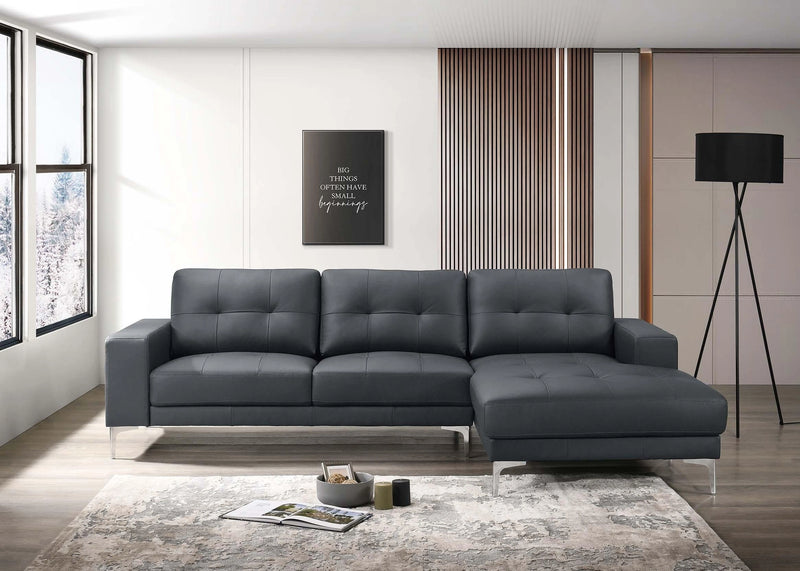 Lsgfur 2-Pcs Sectional Set in Black