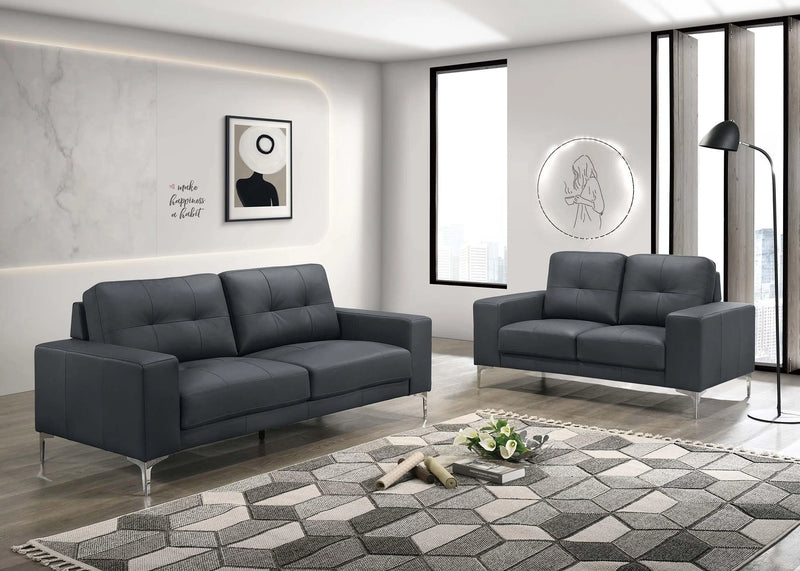 Lsgfur 2-Pcs Sofa Set in Black