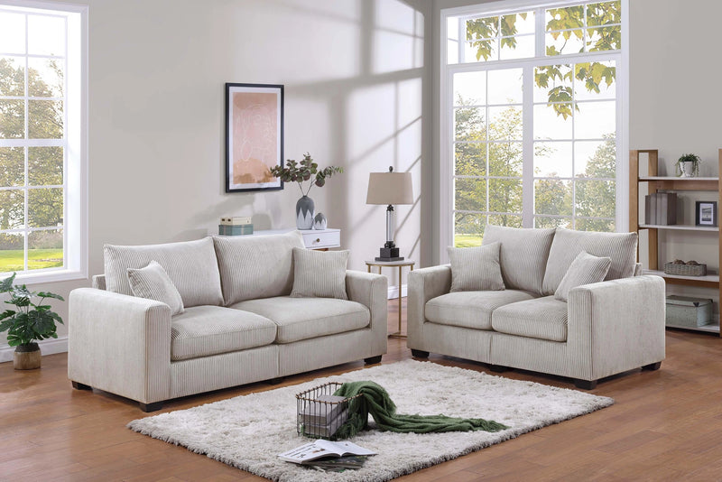 Haoind 2-Pcs Sofa Set in Ivory