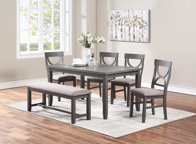 Tamich 6-Pcs Dining Set in Grey