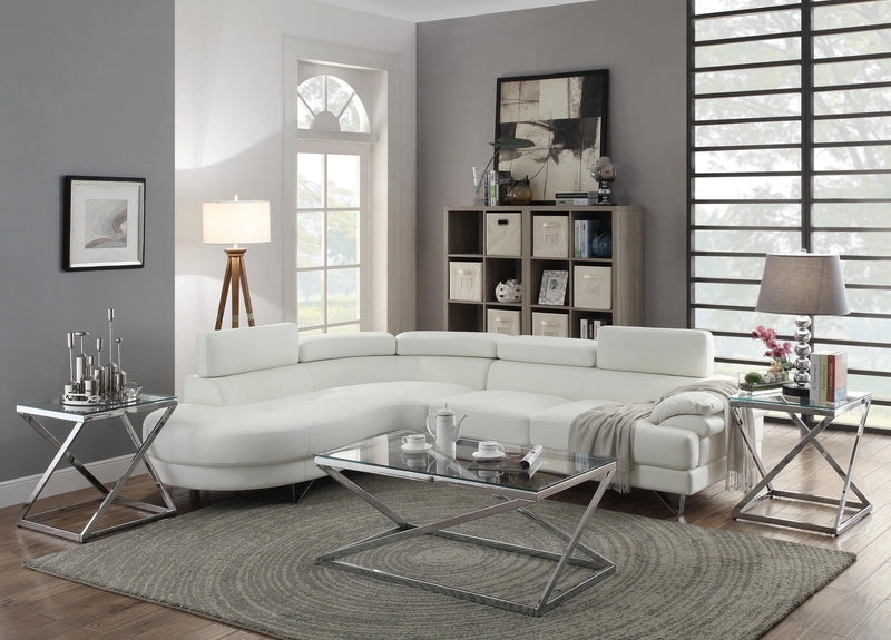 Haoind 2-Pcs Sectional in White