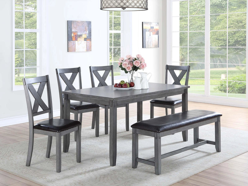 Minyou 6-Pcs Dining Set in Grey