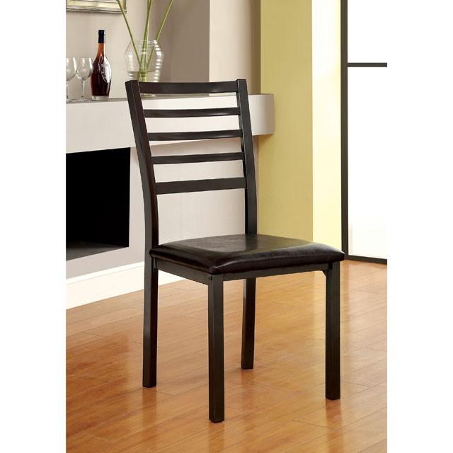 COLMAN Black Side Chair (4/CTN, K/D)