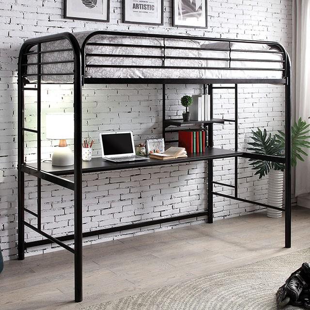 Opal Iii Silver Twin Loft Bed