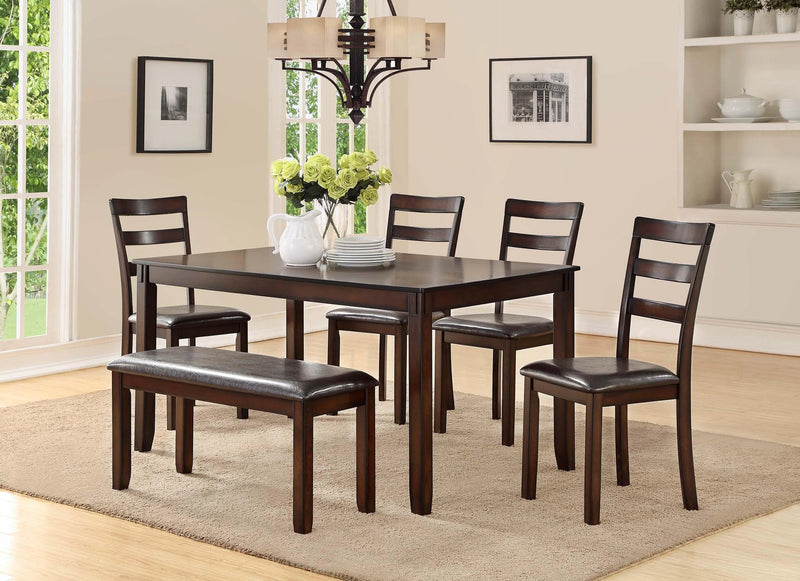 Minyou 6-Pcs Dining Set in Cherry Finish