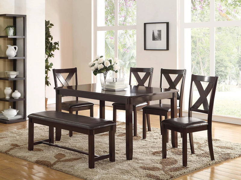Minyou 6-Pcs Dining Set in Espresso