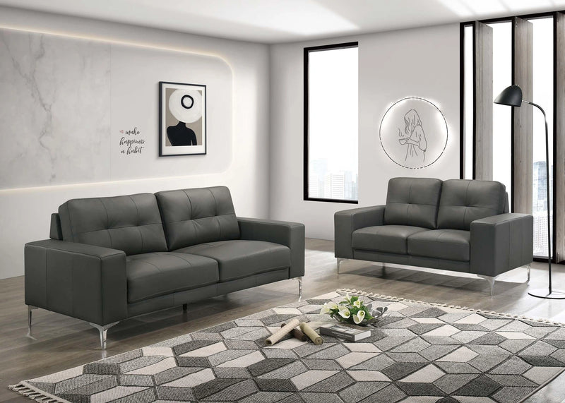Lsgfur 2-Pcs Sofa Set in Anthracite