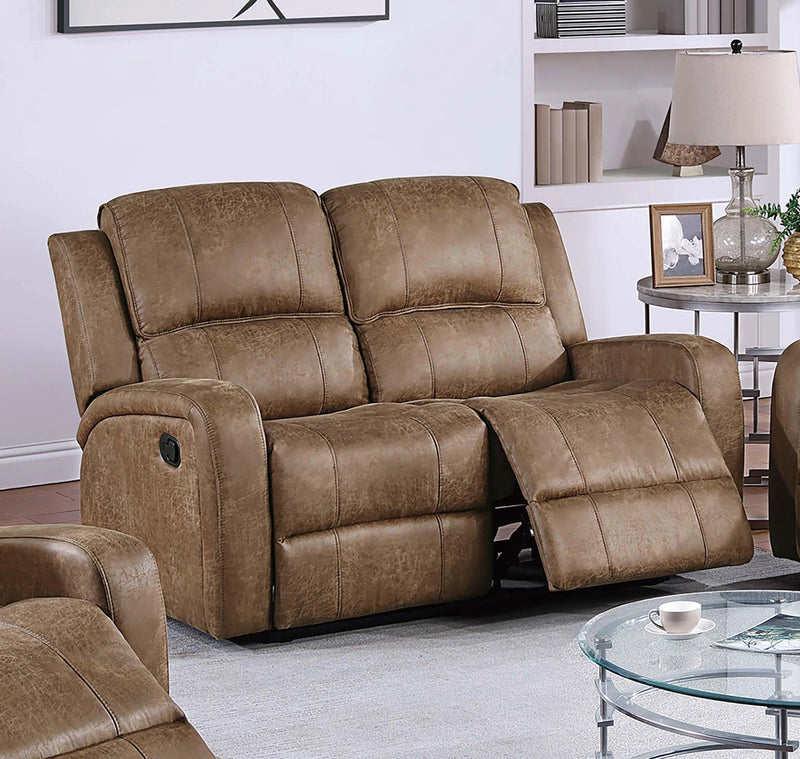 Bstfur Recliner Loveseat in Chestnut