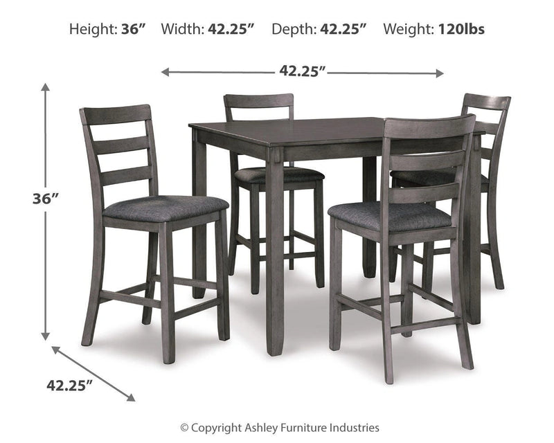 Bridson Counter Height Dining Table and Bar Stools (Set of 5)
